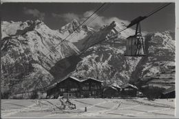 Unterbäch (Oberwallis) Luftseilbahn Mit Bietschhorn Im Winter En Hiver - Photo: Klopfenstein - Unterbäch