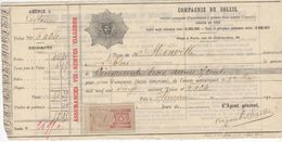 1481 QUITTANCE FACTURE Assurance Compagnie Du Soleil  1920  MESTHE 32 Lectoure Fleurance Gers   Timbre Fiscal - Bank En Verzekering