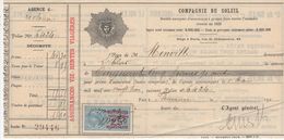 1483 QUITTANCE FACTURE Assurance Compagnie Du Soleil  1923  MESTHE 32 Lectoure Fleurance St Clar Gers   Timbre Fiscal - Bank & Insurance