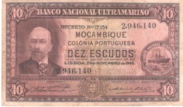 Mozambique 10 ESCUDOS  1945 - Mozambique