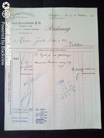 1900 - FATTURA - VERCINIGTE KUNSTSEIDEFABRIKEN A.G. (FABBRICHE DI SETA ARTIFICIALE STAMPATE) - FRANKFURT X WOHLEN - Textile & Clothing