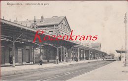 Erquelinnes Interieur De La Gare Animée Hainaut Henegouwen Station Statie Geanimeerd - Erquelinnes