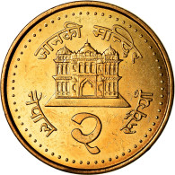 Monnaie, Népal, SHAH DYNASTY, Gyanendra Bir Bikram, 2 Rupees, 2003, Kathmandu - Nepal