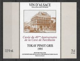 ALSACE - Cuvée Du 40e Anniversaire De La Cave De Turckheim - Tokay Pinot Gris 1995 (état Neuf) - Architecture