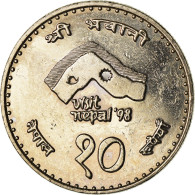 Monnaie, Népal, SHAH DYNASTY, Birendra Bir Bikram, 10 Rupee, 1997, Kathmandu - Nepal