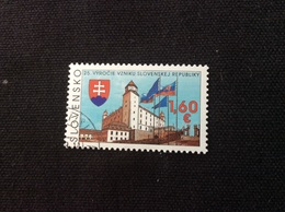 Slovaquie 2018 YT 731 Oblitéré 25 Ans De La Slovaquie Château De Bratislava - Used Stamps