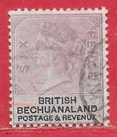 Bechuanaland N°15 6p Violet & Noir 1887 O - 1885-1895 Colonie Britannique