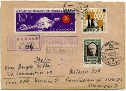 1962 URSS Busta SPEDITA A MILANO 28.12.62 / ANNULLO SUL RETRO - Storia Postale