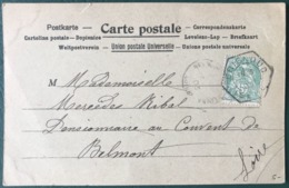 France N°111 Sur CPA 1903 - Recette Auxiliaire BRIGNOUD Isère - (B228) - 1877-1920: Periodo Semi Moderno