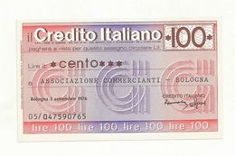 BILLET  ASSOCIATION DES COMMERCANTS  BOLOGNE 100 LIRE  NEUF  EMISSION 09/1976 - Altri & Non Classificati