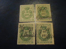 STEMPELMAERKE ( 10 Ore To 60 Ore ) 4 Fiscal Tax Revenue Postage Due Official DENMARK - Revenue Stamps