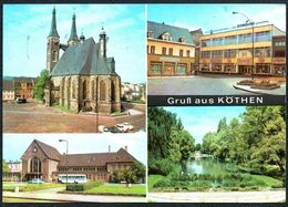 D6819 - Köthen - Bahnhof Ikarus ?? Bus Omnibus Kirche Kontakt Kaufhaus - Verlag Köthen - Koethen (Anhalt)
