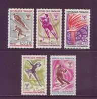 Francia 1968 - Olimpiadi Di Grenoble, 5v MNH** Integri - Nuevos