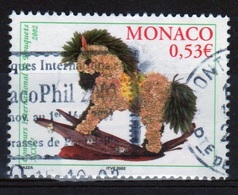 Monaco Single 53c Stamp From 2002 Set To Celebrate 35th Monte Carlo Flower Show. - Usados