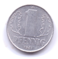 DDR 1961 A: 1 Pfennig, KM 8 - 1 Pfennig
