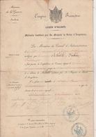 1856- Certicat Medaille  Armée D'orient + Documents Militaires Concernant Frederic Wilhem Schulte - Documenten
