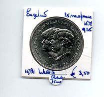 ENGELAND 25 NEW PENCE 1981 WEDDING CHARLES & DIANA - 25 New Pence