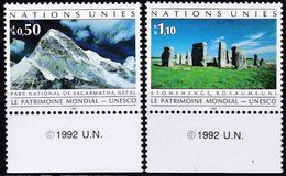 UNO-Genf, 1992, 210/11,  MNH **, UNESCO-Welterbe. - Nuevos