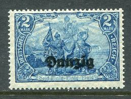 DANZIG 1920 Overprint On 2 Mk. Dark Cobalt-blue With Double Overprint MNH/**.  Michel 11b DD  €1000  Erdwien Ertificate - Nuevos