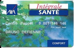 -CARTE-ADHERENT-AXA SANTE MUTUELLE-TBE-RARE - Other & Unclassified