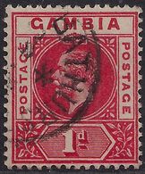 Gambia 1912 - 22 KGV 1d Red Used SG 87 ( C634 ) - Gambia (...-1964)