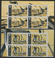 GIBRALTAR  - EUROPA 2020 - "ANTIGUAS RUTAS POSTALES - ANCIENT POSTAL ROUTES" -  2 BLOCS De 4 - SUP - 2020