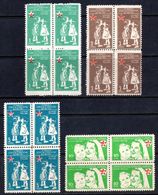 1958 TURKEY TURKISH SOCIETY FOR THE PROTECTION OF CHILDREN CHARITY STAMPS BLOCK OF 4 MNH ** - Timbres De Bienfaisance