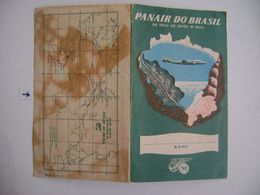 PANAIR DO BRASIL (BRAZIL), PASSAGE + EXCESS LUGGAGE TICKET + FOLDER , AIRPLANE CONSTELLATION IN THE STATE - Monde