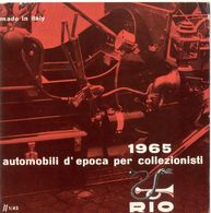 Catalogue RIO 1965 Automobili D'epoca Per Collezion. 1/43 Made In Italy - En Italien - Catalogues