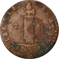 Monnaie, Haïti, 2 Centimes, 1840, Backward 4, TB, Cuivre, KM:A22 - Haïti