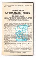 DP Louisa M. Dever ° Krombeke 1880 † Proven 1948 X Jerome Borra / Poperinge - Imágenes Religiosas
