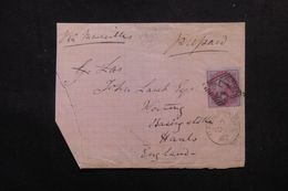 INDE - Enveloppe Pour Basingstoke  En 1862 Via Marseille, Affranchissement Plaisant, Voir Cachets Au Dos - L 62677 - 1858-79 Crown Colony