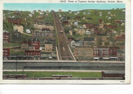 CPA - USA :  View Of Famous Incline Railway - DULUTH  - Minnesota - 1940 - Duluth