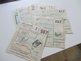 Belgien 1962 / 63 Bahnpost / Paketkarten 26 Stk. Verschiedene Stempel / Stöberposten - Cartas & Documentos