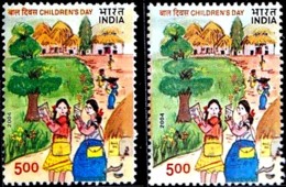 CHILDREN'S DAY- ERROR/ VARIETIY - INDIA-2004- SCARCE-MNH-SB-02 - Errors, Freaks & Oddities (EFO)