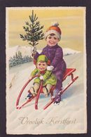 CPA Luge Sport D'hiver Illustrateur Sport De Neige Fantaisie Circulé - Cartes Humoristiques