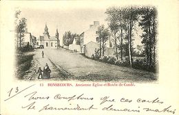 028 180 - CPA - Belgique - Bonsecours - Ancienne Eglise Et Route De Condé - Peruwelz