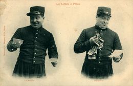 Delcampe - Fantaisie Homme Facteur  La Lettre à Pitou " Le Mandat - Déception " Ed Bergeret Carte Vierge - Männer