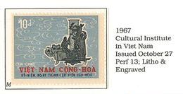 South Viet Nam - 1967 - SC 316 - Cultural Institute - Music Art - MNH - Vietnam