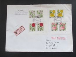 Berlin 1982 Wohlfahrt Gartenrosen Nr. 680 - 683 Satzbrief Alles Eckrandpaare Mit Formnummern 1 Oder 2 Wertbrief - Storia Postale