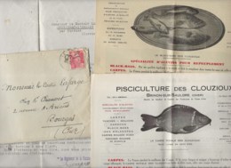 050620 - 18 BRINON SUR SAULDRE 1949 PISCICULTURE DES CLOUZIOUX Pêche Carpe Réempoissonnement étang MEYRIGNAC L'EGLISE 19 - Brinon-sur-Sauldre