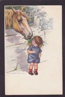 CPA Castelli Art Déco Illustrateur Italien Circulé Cheval Horse - Castelli