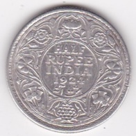 BRITISH INDIA. HALF RUPEE 1924. GEORGE V. ARGENT /SILVER. KM# 522 - Indien