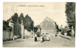 21 - Cote D'Or – Dienay – Place Et Rue De L’Eglise (N0269) - Autres & Non Classés