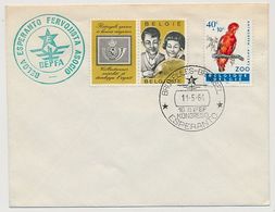 BELGIQUE - Env Oblit Temporaire De Bruxelles 1964 - 16eme Congrès IFEF Esperanto + Cachet Privé - Cartas