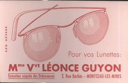 Buvard Pour Vos Lunettes - Mme Veuve Léonce Guyon - Montceau Les Mines - G