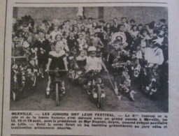 MERVILLE Les Vélos Fleuris  1951 - Merville