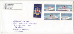 Canada Used Cover, Ship, Coat Of Arms, - Cartas & Documentos