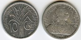Indochine Indochina France 10 Centimes 1945 KM 28.1 - Frans-Indochina