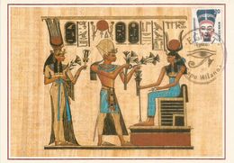 Ramsès II & Reine Nefertari,Egyptian Museum, Carte-Maximum Du Pavillon Egypte Expo Universelle Milano 2015 - Unclassified